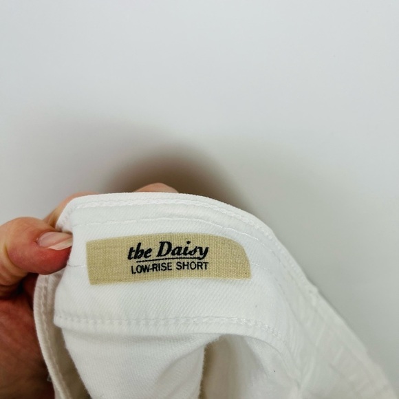 AG Adriano Goldschmied The Daisy Low-Rise White Denim Cut Off Shorts - Picture 3 of 5